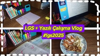 Yazılı ve LGS Çalışma Vlog  🎀🧚‍♀️ | #lgs #lgs2025