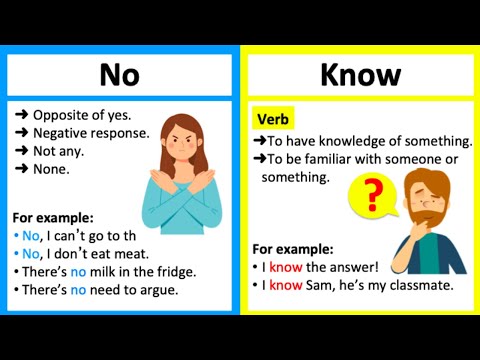 How do you use know and no?