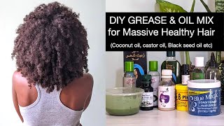 Extreme Hair growth Grease Oil Mix with Sulfur 8,Blue magic and Oils for Healthy Long Hair | DIY