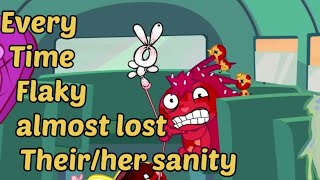 Every Time Flaky almost lost their/her sanity | Happy Tree Friends