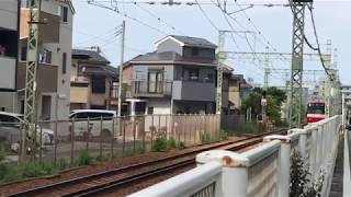 京急線逗子線内を六浦駅へと走行中の、下り8(4+4)両編成17Dエアポート急行新逗子行き1000形417〜420、429〜462編成！六浦駅に到着！神武寺駅へと発車！鶯さんの鳴き声！