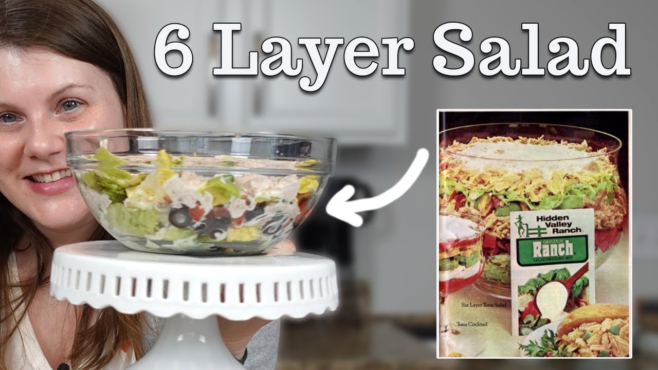 Making And Trying Vintage Recipes! 6 Layer Salad Recipe From 1977 ...