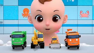 Baby Tayo Kids Songs | Let's take a bath with strong heavy vehicles | Nursery Rhymes