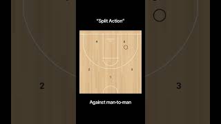 “Split Action” offense for EASY buckets #basketball #3points #basketballplays #basketballtraining