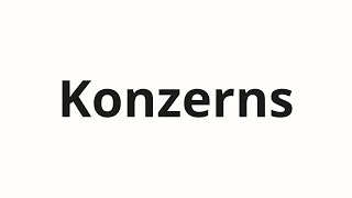 როგორ უნდა გათქვათ Konzerns