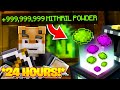 I Survived Powder Mining for 24 HOURS!! -- Hypixel Skyblock