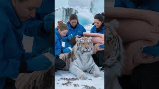 Rescue Tiger And His Baby | Remove Barnacles 🥰 #rescueanimals #rescue