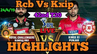 rcb vs kxip 2019 full match highlights 👉📲