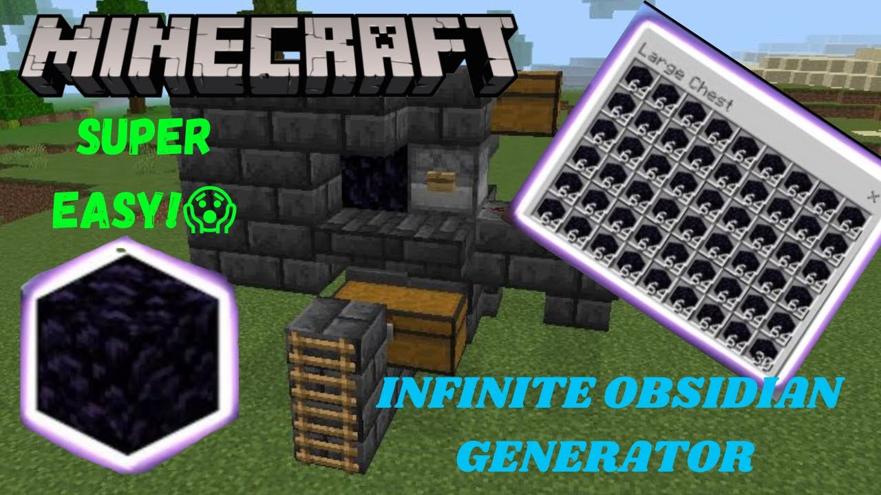 How To Make Infinite Obsidian Generator Farm Tutorial Minecraft