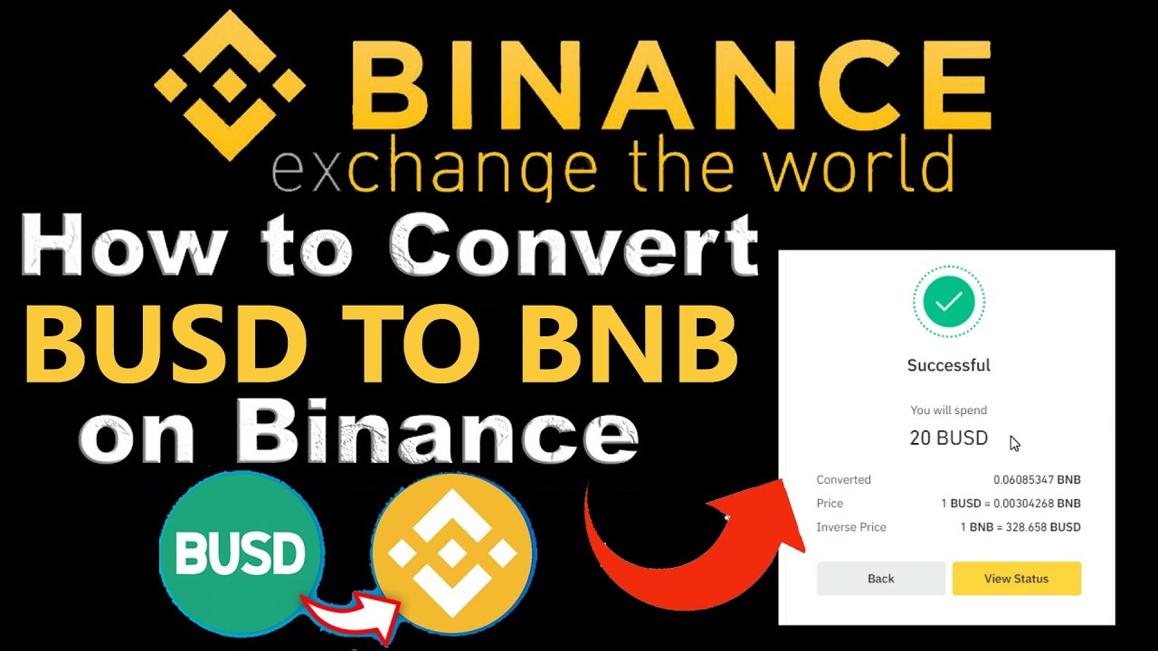 How To Convert BUSD To BNB Coin On Binance | BUSD To USDT | Crypto News ...