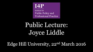 I4P Lecture Series - Joyce Liddle - Researching Public Leadership, Entrepreneurship \u0026 Innovation