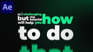 Typography Motion Graphics Animation in After Effects - After Effects Tutorial Kinetic Typography #4