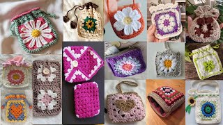 Crochet granny square small pouch bag ideas| Crochet bags Consist of 2 granny square patterns