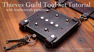 Make a Leather Thieves tool Kit Lock Pick Case with DIY Patterns. Larp, Cosplay & Ren Fair patterns.