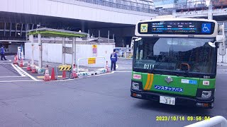 都営バスB-D311号車(金氏高麗人参)都01(T01)六本木駅経由新橋駅行き渋谷駅(東口)入線シーン