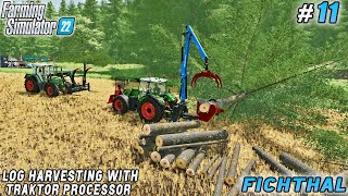 Launching Facility for Wood Chip Processing, Harvesting Raw Materials | Fichthal V2 | FS 22 |  ep#11