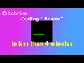 Coding “Snake” in 4 min 30 sec (or less?) plain browser JavaScript - with Tabnine