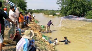 ទស្សនាទិដ្ឋភាពនៃការបង់សំណាញ់ / Khmer net fishing Ep01