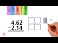 decimal subtraction. grade 5