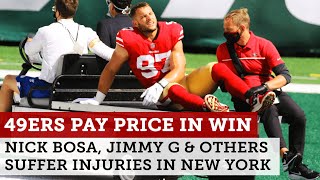 Bosa, Garoppolo, Mostert, Thomas injured vs. Jets | 49ers Postgame Live | NBC Sports Bay Area