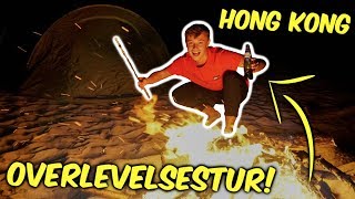 VI OVERNATTER PÅ STRANDEN I HONG KONG!