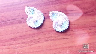 How to Crochet Seashell Earrings || Beautiful Crochet Earrings #crochet #diy