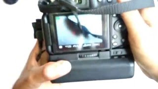 How to Attach Nikon D5100,D5200,D5300,D5500 DSLR Camera - Battery Grip Install