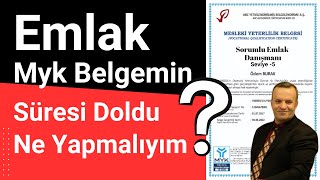 Emlak Mesleki Yeterlilik Belgemin Süresi Doldu Ne Yapmalıyım?