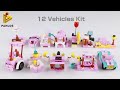 panlos 12 in 1 ice cream truck building toy set 553 pieces