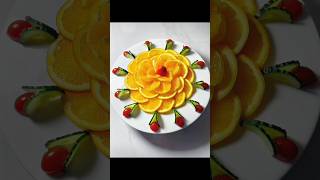 #Sample Orange🍊Cucumber🥒Tomato🍅carving cutting design#Vagetable#Easy Orange carving cutting design#