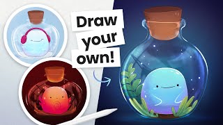 Learn How To Draw A Kawaii Monster 🤍 (Easy & Fun)