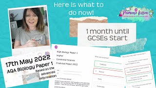 1 month until GCSE exams start | Biology paper 1 is in 31 days | GCSE and A-Level exams 2022