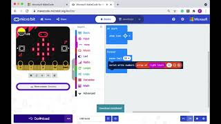 Use microbit serial to datalog sensor
