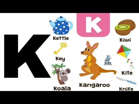 WORDS THAT START WITH Kk/ K Words | Phonics | LEARN LETTER Kk / Easy ...