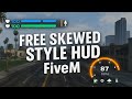 Free HUD script Fivem | New Skewed Style Feature | Qbcore & Esx