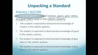 CTELL 1: Unpacking Standards