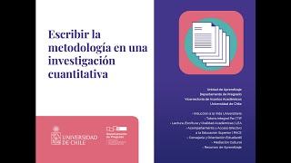 Taller: Escribir la metodología en una investigación cuantitativa.