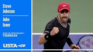 Steve Johnson vs John Isner Tiebreak | 2020 US Open Round 1