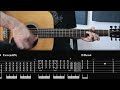 led zeppelin ramble on acoustic guitar lesson with tab