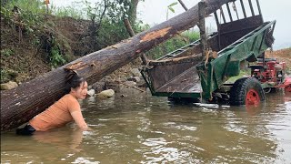 agricultural vehicle transporting wood this is the full video of tree harvesting thanks for watching