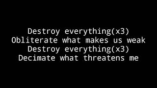 Destroy Everything Lyrics ( Song by Hatebreed )