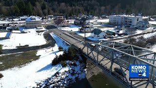 Drone Footage | Beautiful Skykomish blanketed by snow