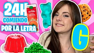 24 HORAS COMIENDO POR MI INICIAL 🍪 SOLO alimentos CON LA G