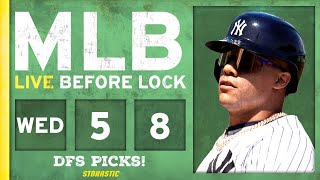 MLB DFS Picks Today 5/8/24: DraftKings & FanDuel Baseball Lineups | Live Before Lock (Evening Slate)
