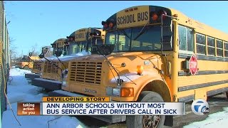 Most school bus routes canceled in Ann Arbor