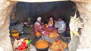 Authentic Organic Iranian Food: Amazing Red Beans and Oil bread Recipe | Cooking Traditional