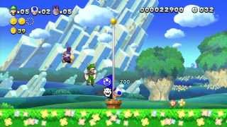 New Super Luigi U Multiplayer Playthrough - Acorn Plains