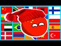 Countryballs in different languages meme lemon mix