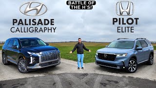 VETERAN or NEWCOMER?? -- 2024 Honda Pilot Elite vs. Hyundai Palisade Calligraphy: Comparison